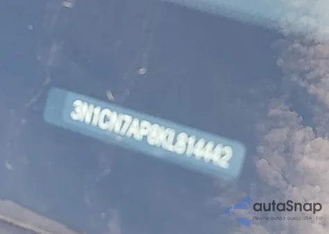 2019 Nissan Versa 1.6 S+ z USA, uszkodzony, nr VIN 3N1CN7AP8KL814442